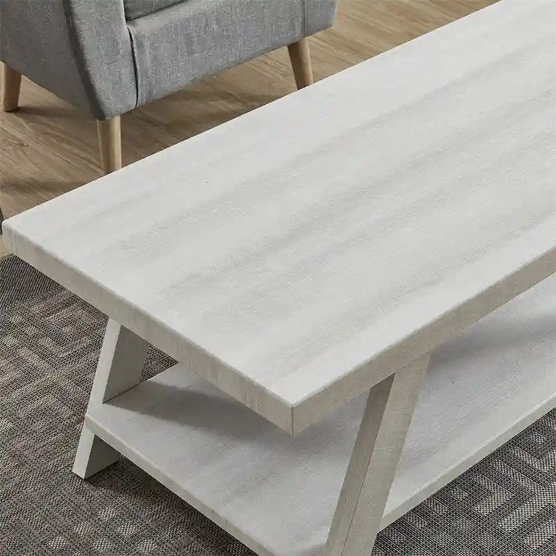 Tavolino da Caffè Moderno in Legno con Ripiano