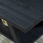 Contemporary Wood Coffee Table with Shelf