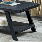 Contemporary Wood Coffee Table with Shelf