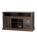 TV stand with electronic fireplace and remote control