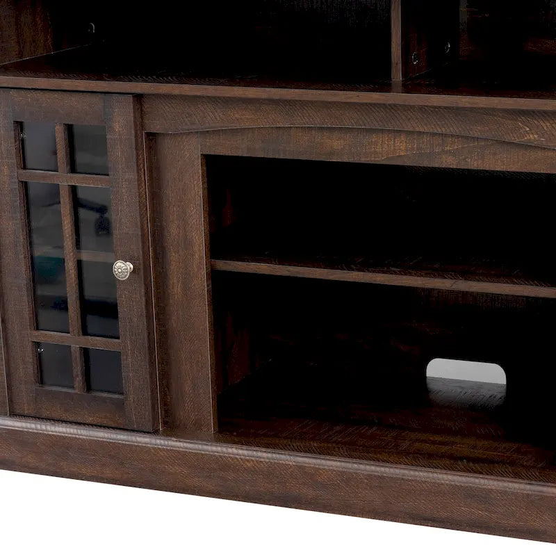 TV stand with electronic fireplace and remote control