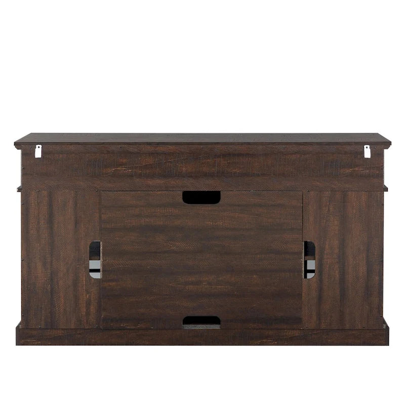 TV stand with electronic fireplace and remote control