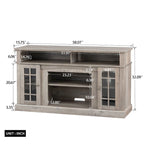 TV stand with electronic fireplace and remote control