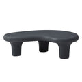 47.24 Fiberglass Cloud Coffee Table Vintage Table with 3 Support Legs, Irregular Center Table, No Need Assembly