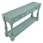 Wood Console Table with 3 Drawers and 1 Bottom Shelf