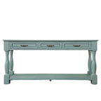 Wood Console Table with 3 Drawers and 1 Bottom Shelf