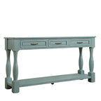 Wood Console Table with 3 Drawers and 1 Bottom Shelf