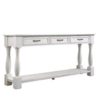 Wood Console Table with 3 Drawers and 1 Bottom Shelf
