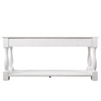 Wood Console Table with 3 Drawers and 1 Bottom Shelf