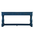 Wood Console Table with 3 Drawers and 1 Bottom Shelf