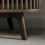 Studio London Sierra Wooden Corner TV Stand with Mid-Century Accents