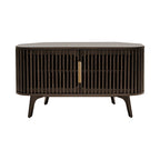 Studio London Sierra Wooden Corner TV Stand with Mid-Century Accents