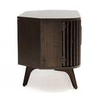 Studio London Sierra Wooden Corner TV Stand with Mid-Century Accents