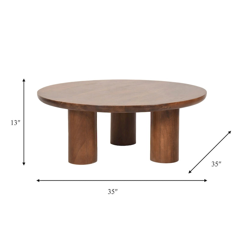 Sagebrook Home Elegante coppia di tavolini da caffè Boho in legno di mango per case moderne
