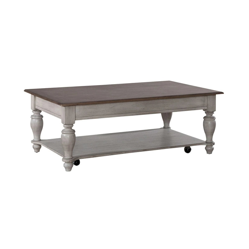 Set Tavolino da Salotto Ocean Isle Antico Bianco Opzionale 3 Pezzi