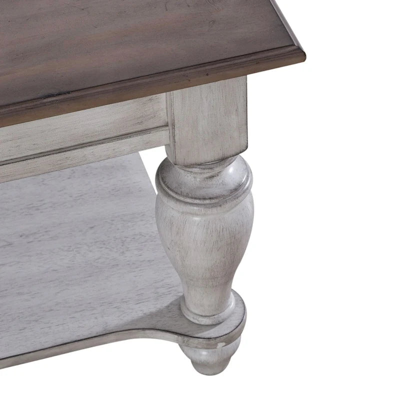 Set Tavolino da Salotto Ocean Isle Antico Bianco Opzionale 3 Pezzi