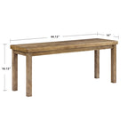 Chevron Pattern 44 Length Wooden Entryway Dining Bench