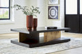 Signature Design by Ashley Kocomore Brown/Beige Coffee Table - 60 W x 35 D x 16 H