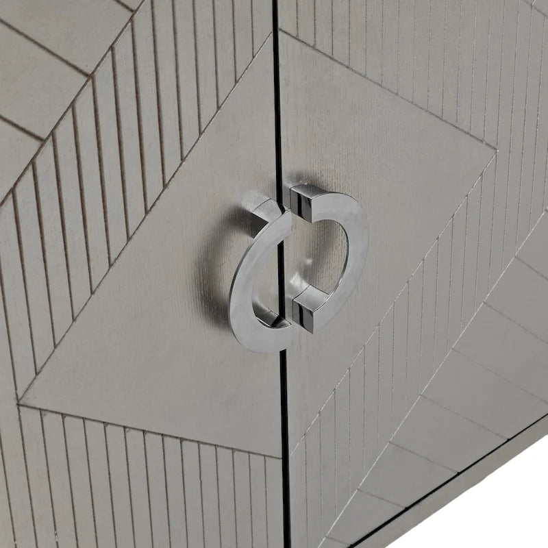 Mobile contenitore a 4 ante con gambe in pino e MDF