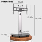 ProMounts Premium Rolling TV Stand with Swivel for 32-72 Screens Holds up to 88 Lbs