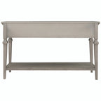 Consolle classica retrò da 50 litri con tre cassetti superiori e ripiano inferiore aperto (grigio anticato)