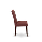East West Furniture Dinette Set Contains a Rectangle Dining Table and Chairs, Mahogany (Pieces Options)