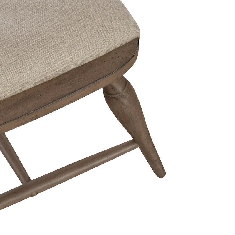 Americana Farmhouse Dusty Taupe Set da 7 pezzi con tavolo rettangolare