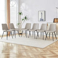 Artificial Leather Backrest Cushion Dining Chair, Black Metal Legs, Curved Widened Cushion Design for more comfort(6 chairs)