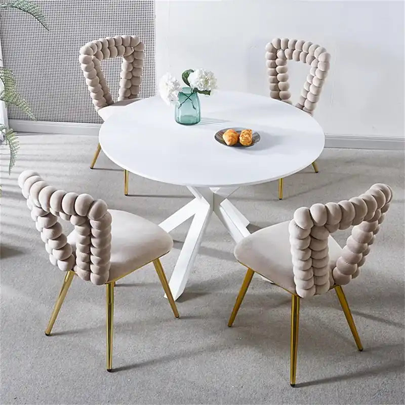 GEITIN Modern Dining Chair with Metal Legs Set of 2