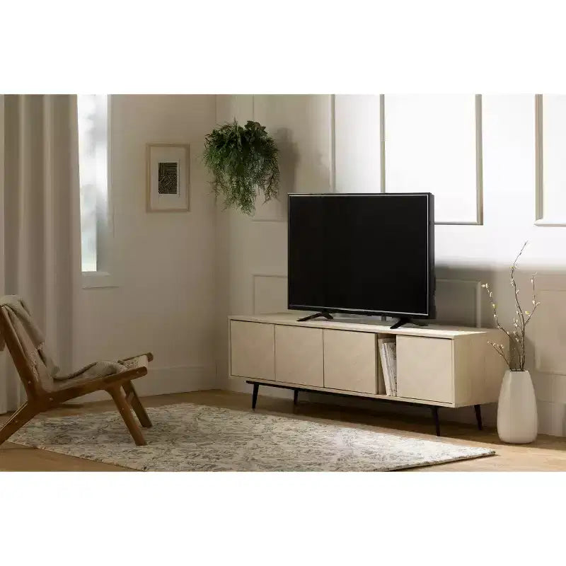 South Shore Oxford TV Stand for TVs up to 75" with Doors