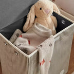 Danya B. Collapsible Folding Corduroy Kids' Laundry Hamper Toy Storage