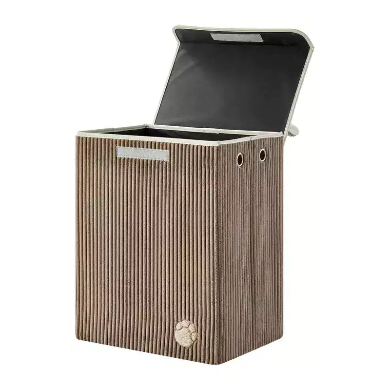 Danya B. Collapsible Folding Corduroy Kids' Laundry Hamper Toy Storage