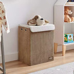 Danya B. Collapsible Folding Corduroy Kids' Laundry Hamper Toy Storage