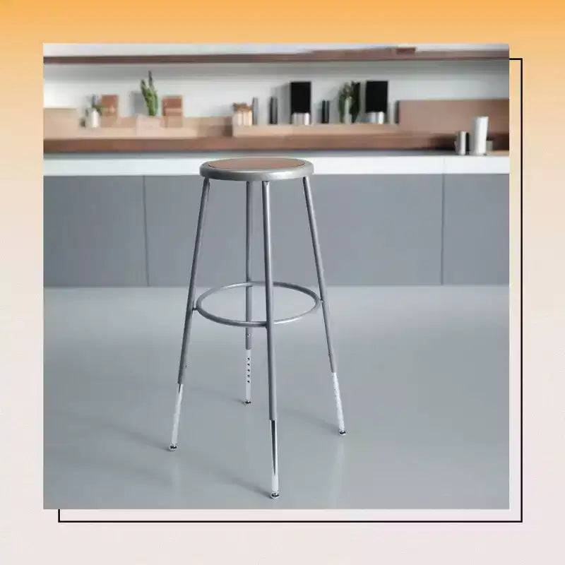 Hampden Furnishings 32-39" Felix Collection Steel Stool