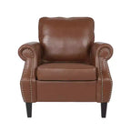 Christopher Knight Home Dowd Faux Leather Club Chair with Nailhead Trim
