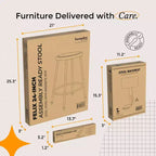 Hampden Furnishings 25-33" Felix Collection Steel Counter Height Barstool with Backrest