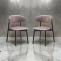 Anae 23 Inch Side Dining Chair Set of 2, Turned Legs, Gray Fabric, Black