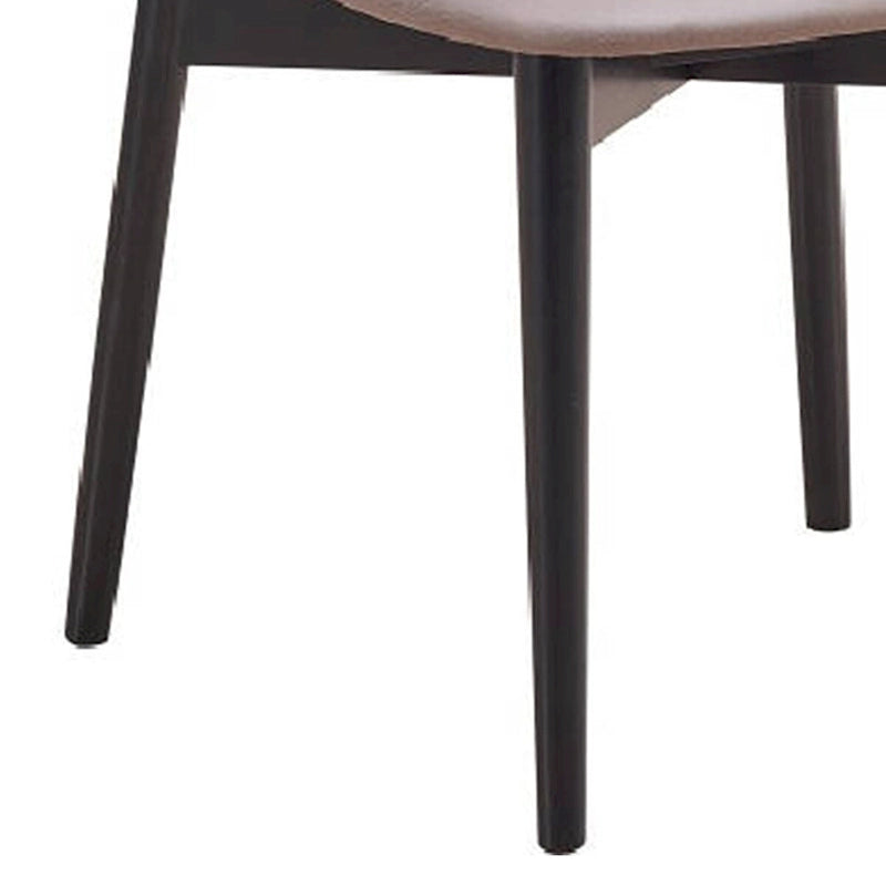 Anae Set di 2 Sedie da Pranzo, Gambe Tornite, Tessuto Grigio, Nero, 58 cm