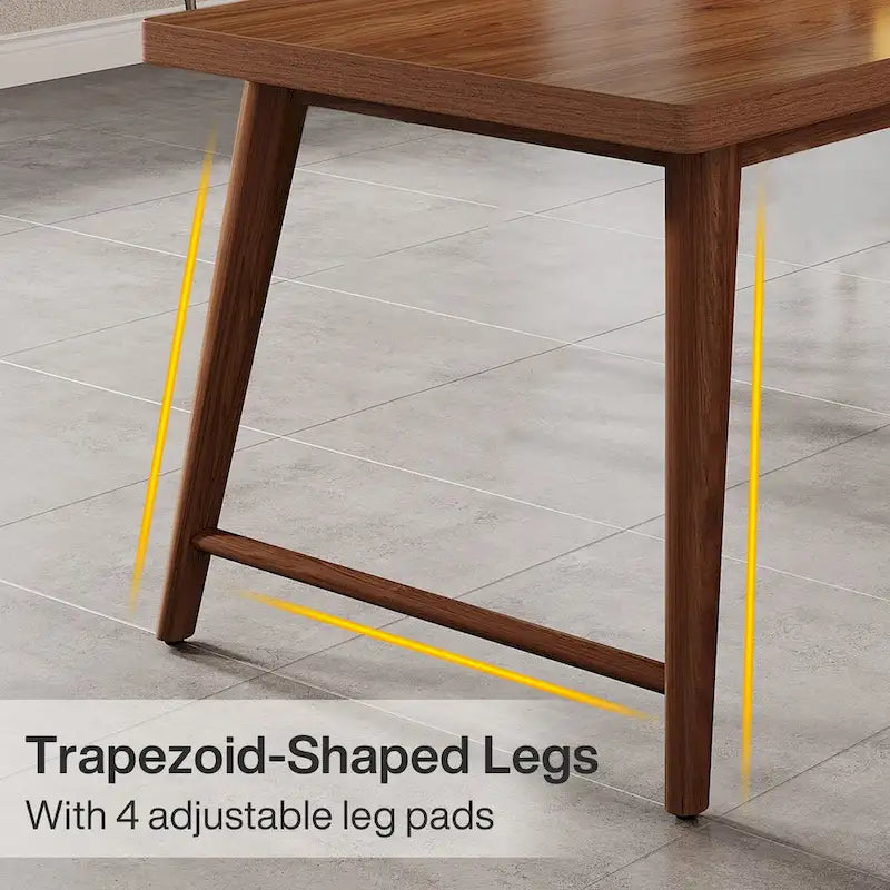 Scrivania in legno per 2 persone extra lunga da 199,9 cm con gambe in metallo