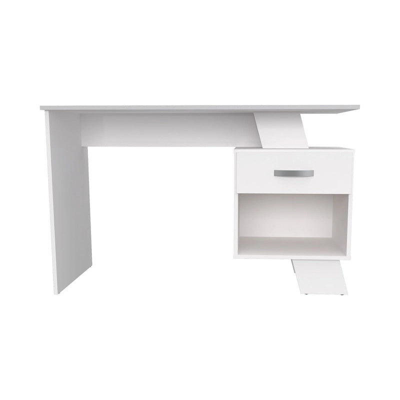 Espresso Brown Asymmetrical Writing Desk - 47 Inch