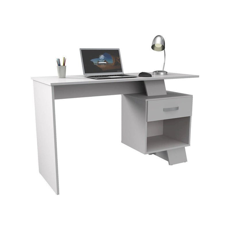 Espresso Brown Asymmetrical Writing Desk - 47 Inch