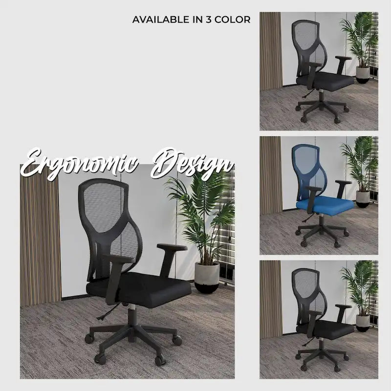 Sedia da ufficio Glen Mid-Back con altezza regolabile, girevole e inclinabile di LeisureMod
