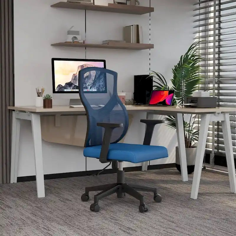 Sedia da ufficio Glen Mid-Back con altezza regolabile, girevole e inclinabile di LeisureMod