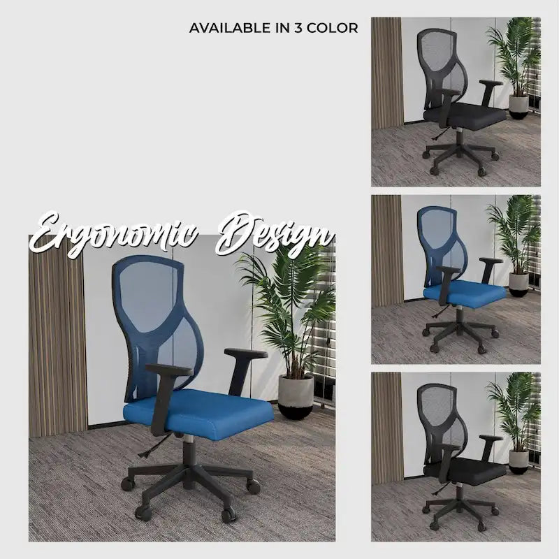 Sedia da ufficio Glen Mid-Back con altezza regolabile, girevole e inclinabile di LeisureMod