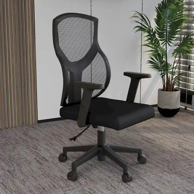 Sedia da ufficio Glen Mid-Back con altezza regolabile, girevole e inclinabile di LeisureMod
