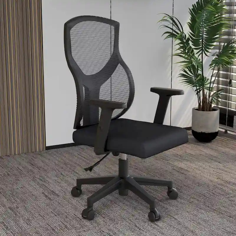 Sedia da ufficio Glen Mid-Back con altezza regolabile, girevole e inclinabile di LeisureMod