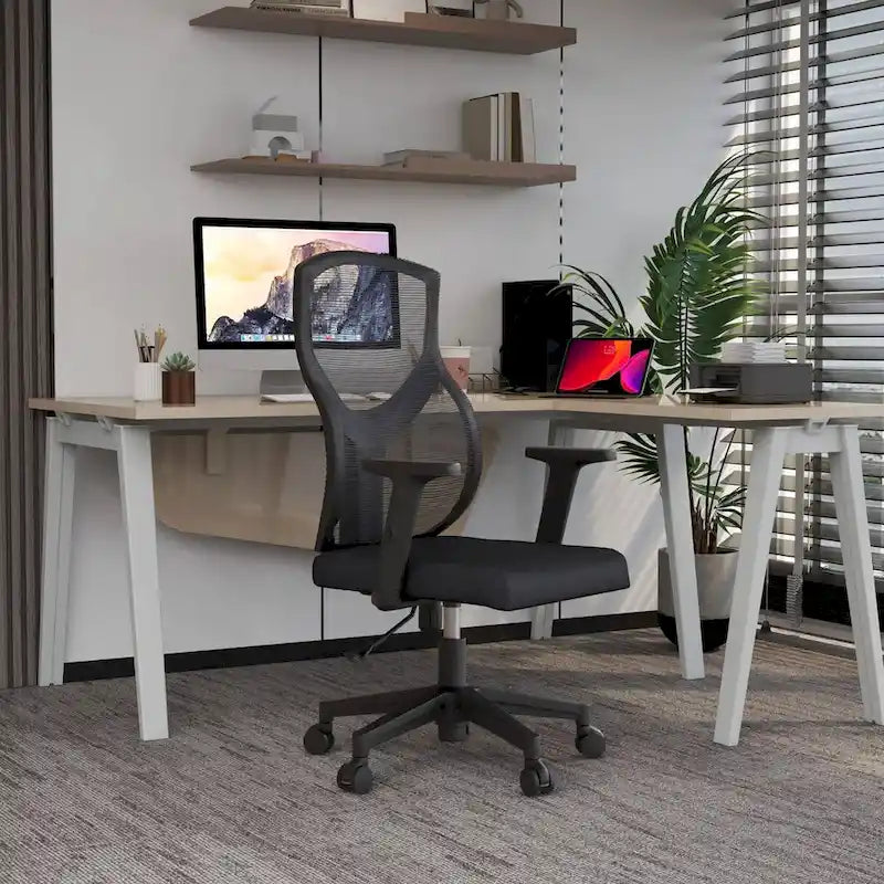 Sedia da ufficio Glen Mid-Back con altezza regolabile, girevole e inclinabile di LeisureMod