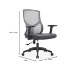 Sedia da ufficio Glen Mid-Back con altezza regolabile, girevole e inclinabile di LeisureMod