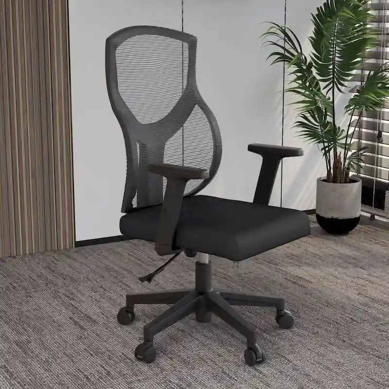Sedia da ufficio Glen Mid-Back con altezza regolabile, girevole e inclinabile di LeisureMod