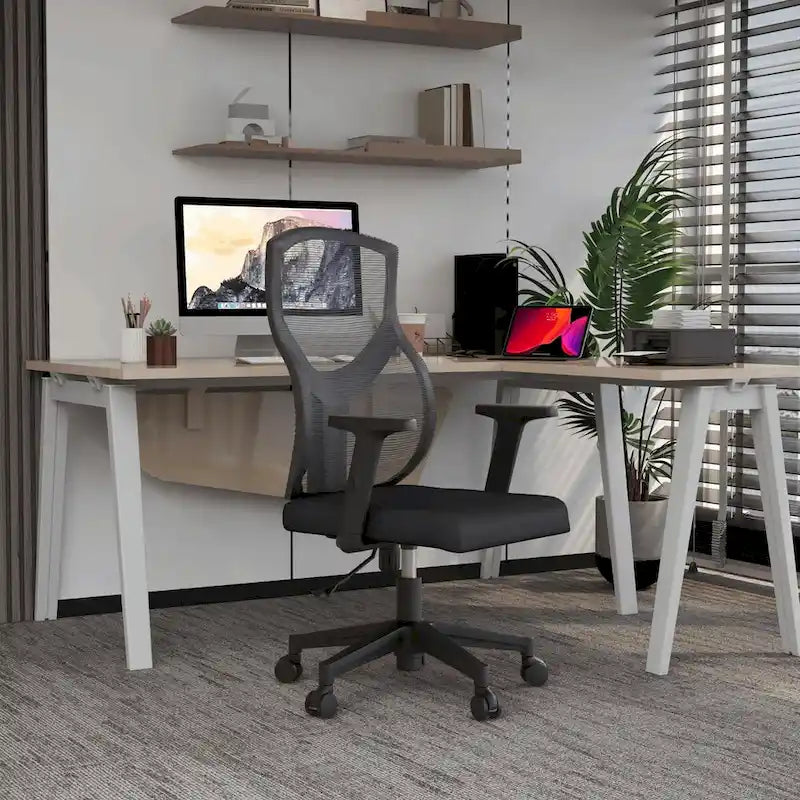 Sedia da ufficio Glen Mid-Back con altezza regolabile, girevole e inclinabile di LeisureMod